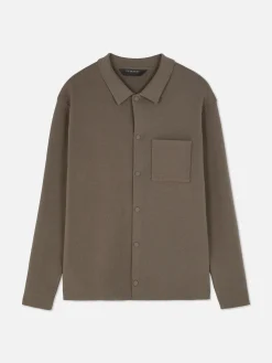 Hombre Primark Camisas|Camisa De Punto Con Corchetes