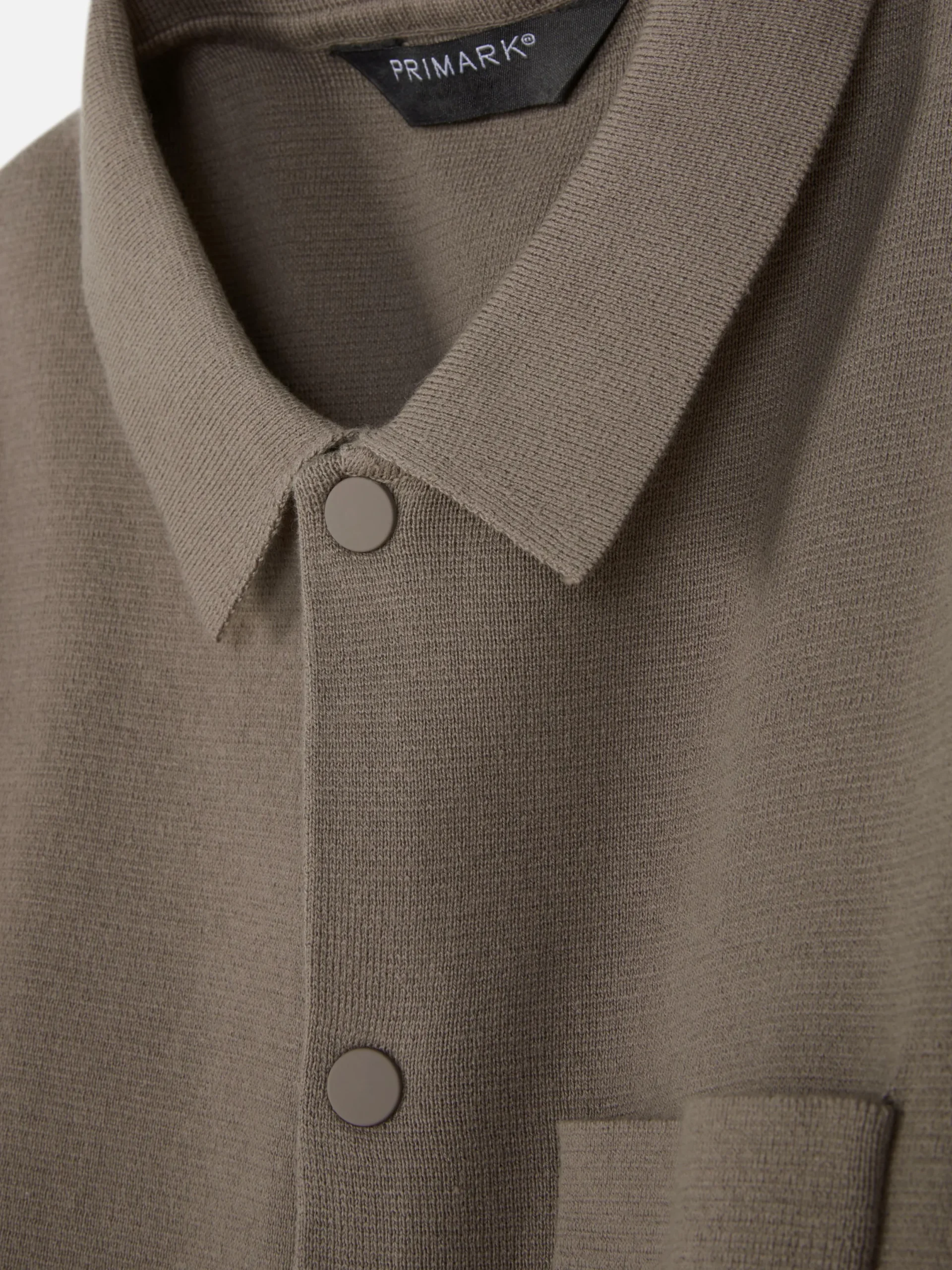 Hombre Primark Camisas|Camisa De Punto Con Corchetes