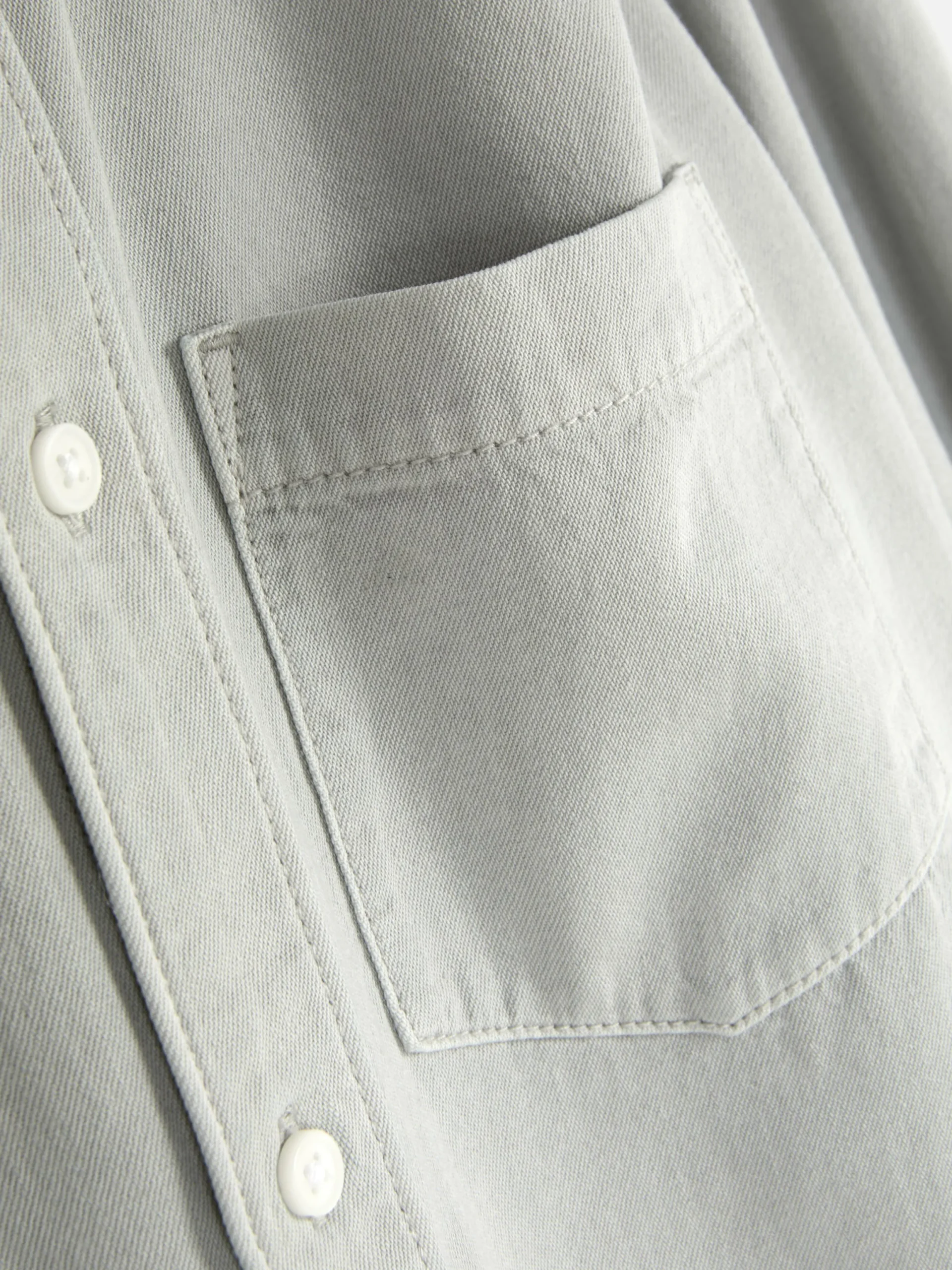 Hombre Primark Camisas|Camisa De Sarga De Algodón De Manga Larga