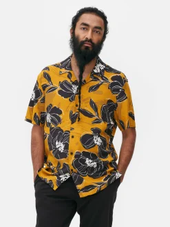 Hombre Primark Camisas|Camisa Floral De Manga Corta