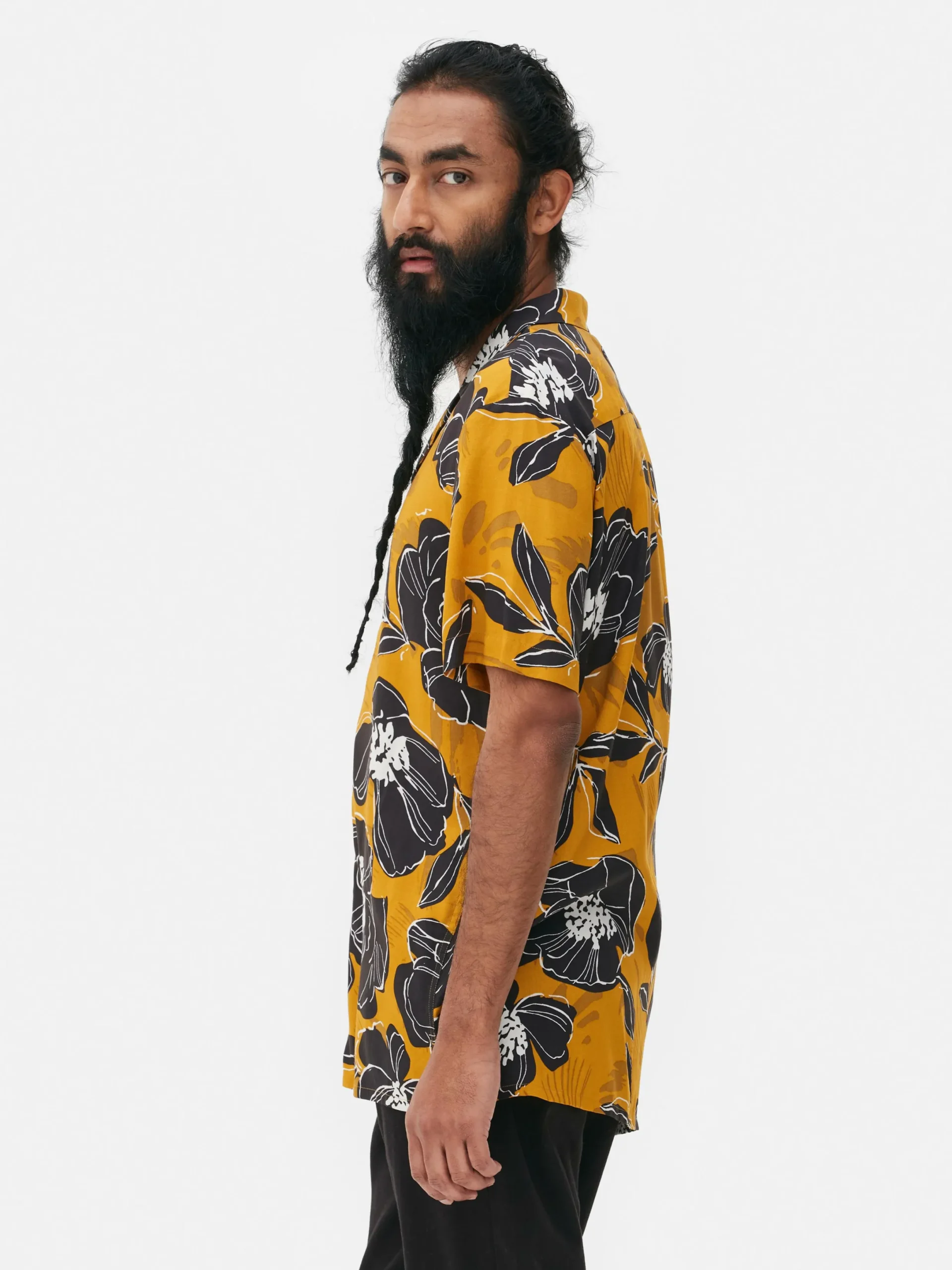 Hombre Primark Camisas|Camisa Floral De Manga Corta