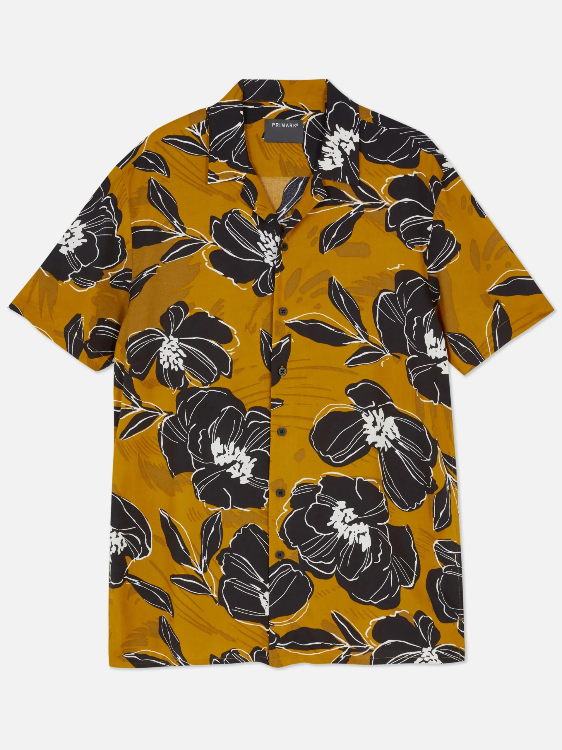 Hombre Primark Camisas|Camisa Floral De Manga Corta
