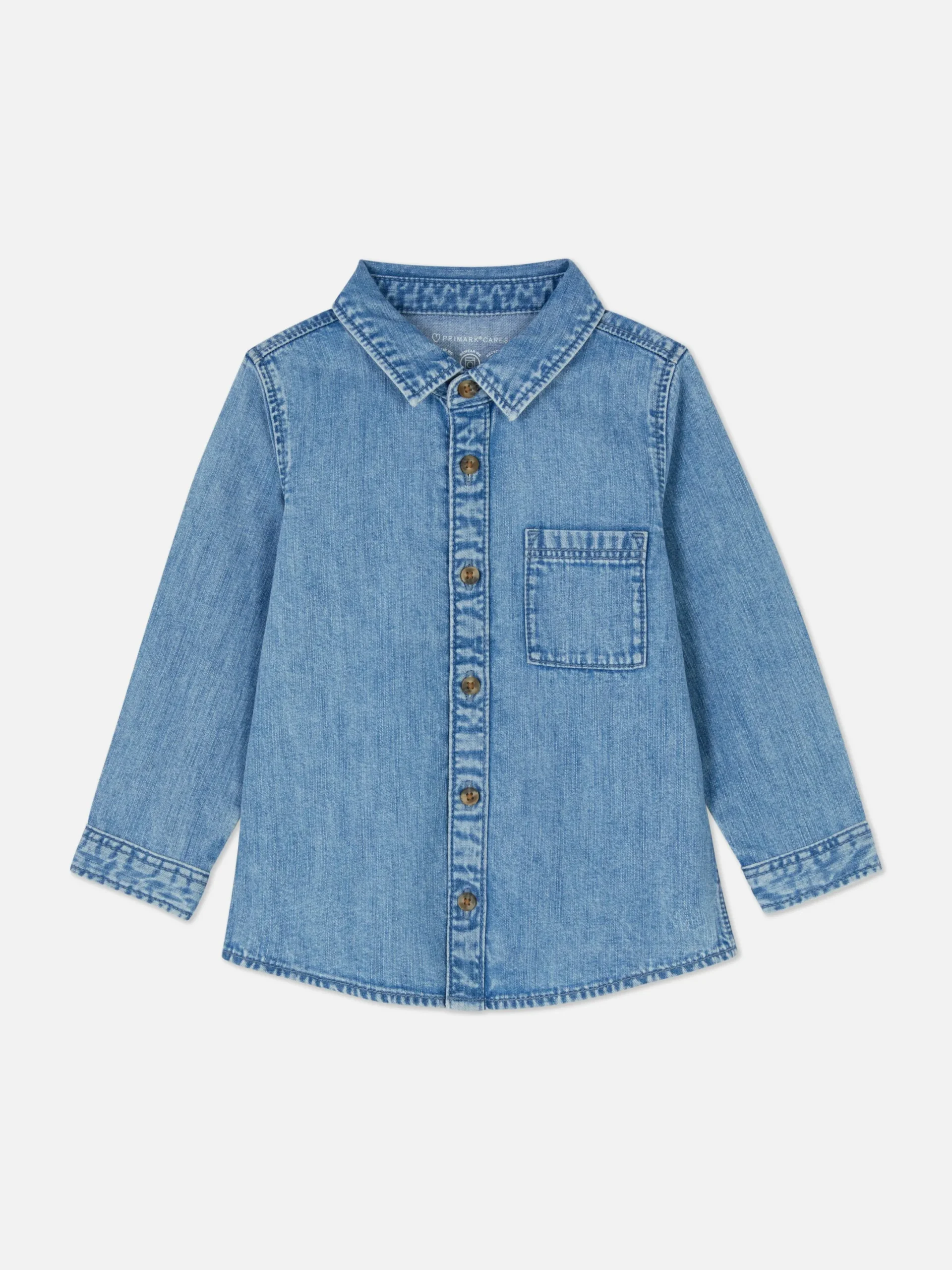 Primark Tops Y Camisetas|Camisa Vaquera De Manga Larga