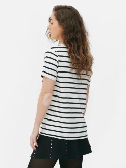 Mujer Primark Tops Y Camisetas|Camiseta A Rayas Con Cuello Redondo