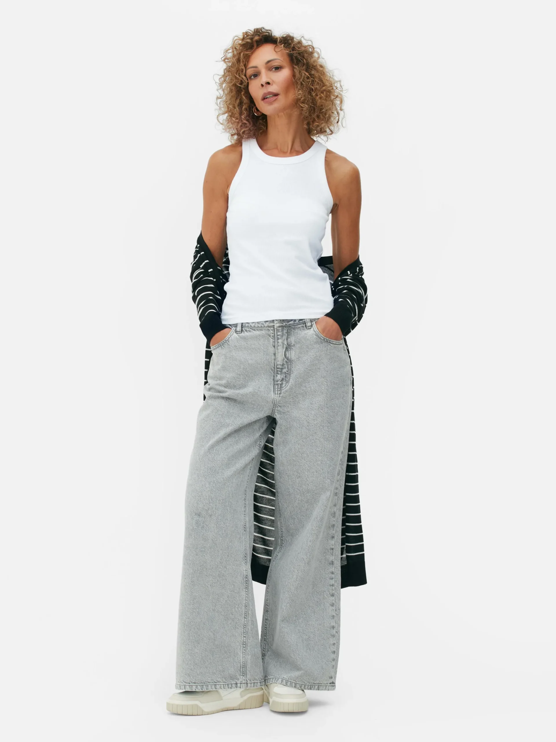 Mujer Primark Tops Y Camisetas|Camiseta Acanalada Con Espalda Nadadora