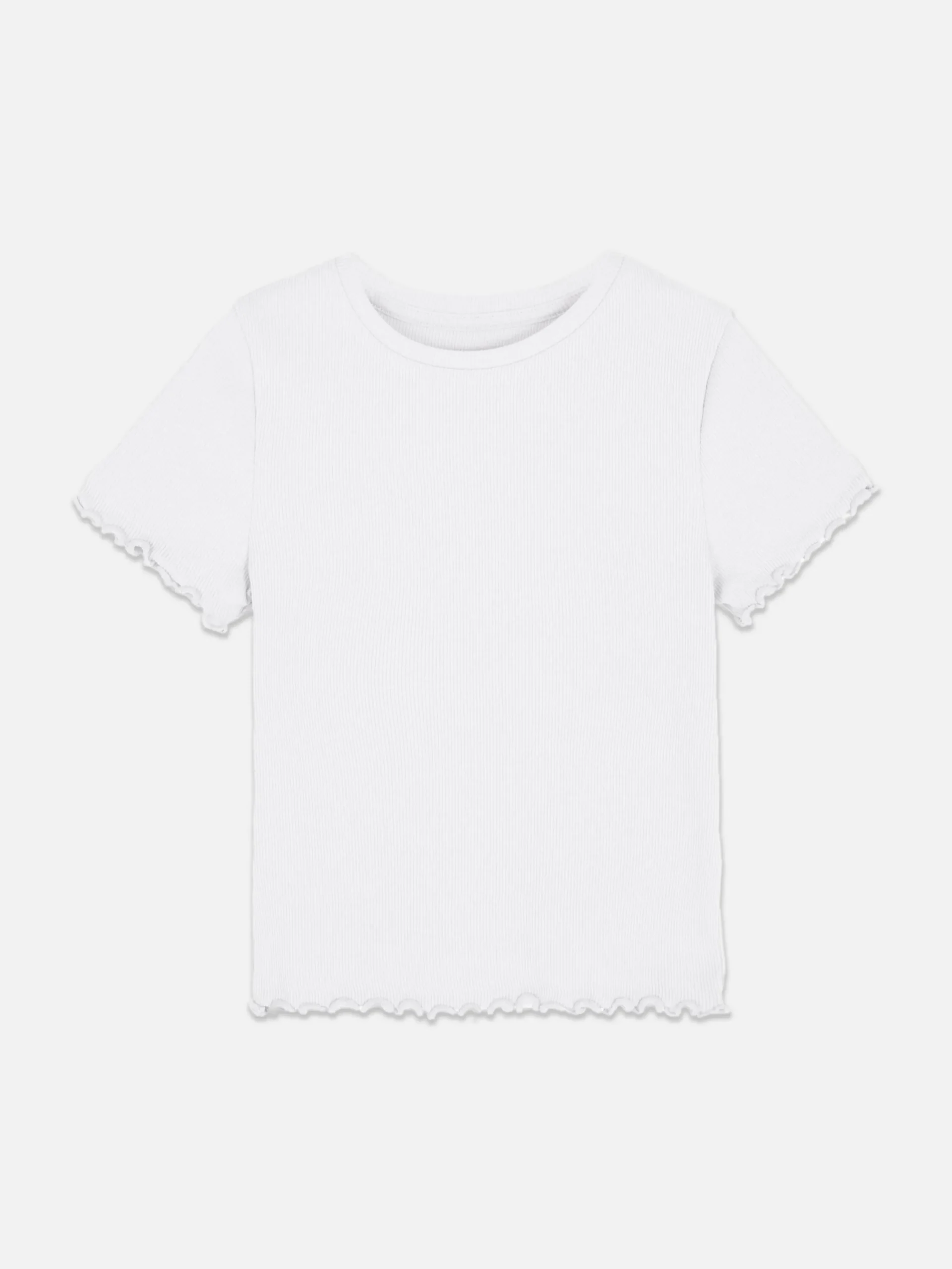 Niños Primark Tops Y Camisetas|Camiseta Acanalada Con Ribete Ondulado A Juego