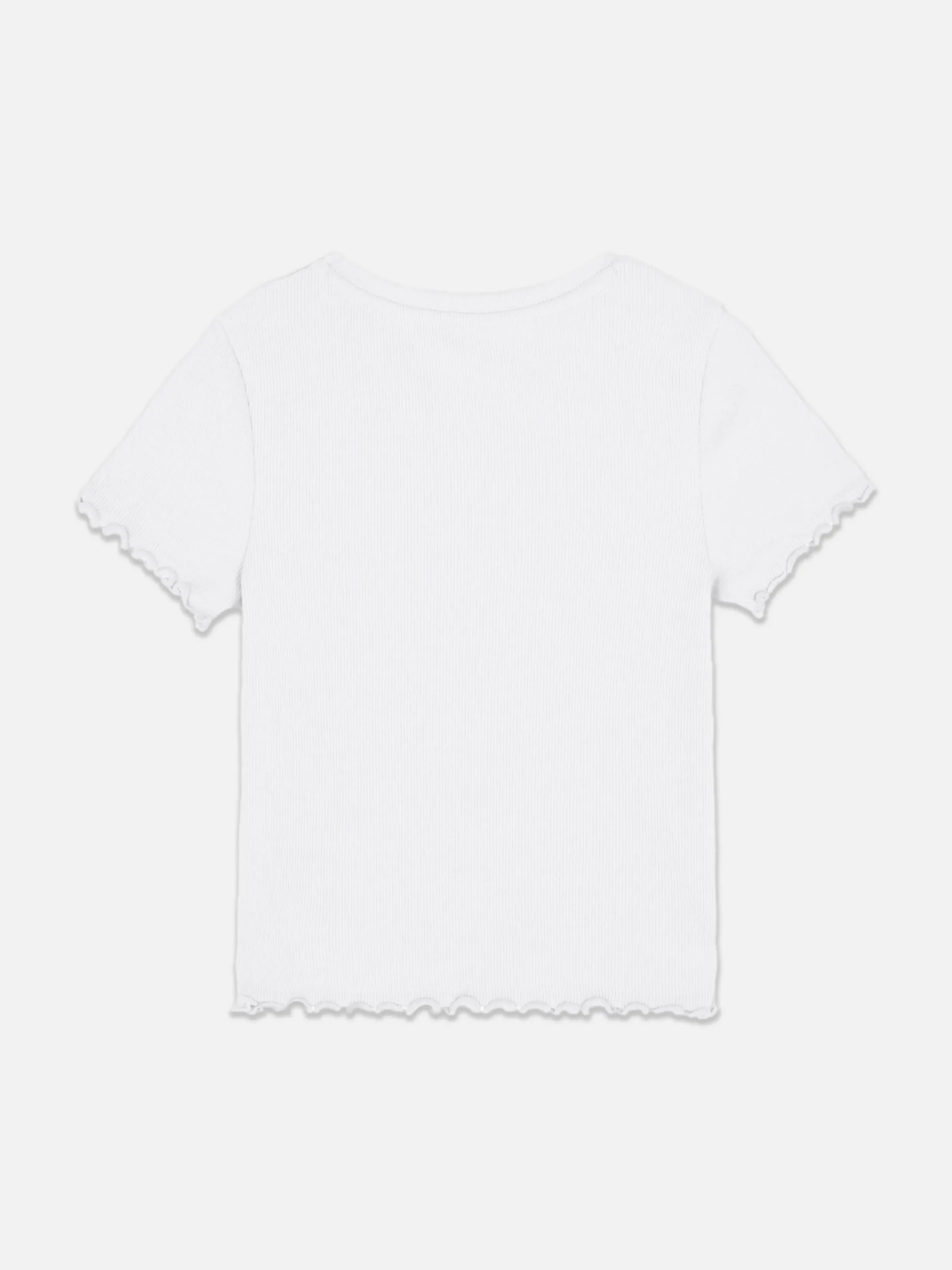 Niños Primark Tops Y Camisetas|Camiseta Acanalada Con Ribete Ondulado A Juego