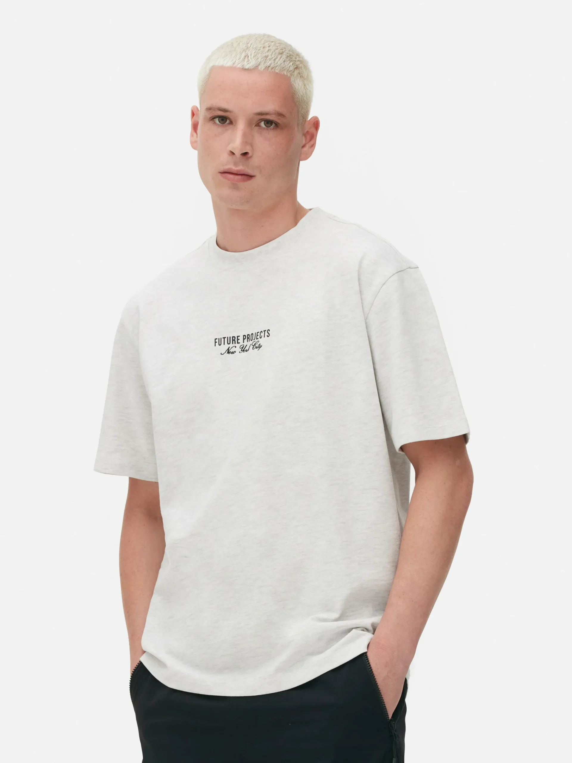 Hombre Primark Tops Y Camisetas|Camiseta Bordada De Future Projects