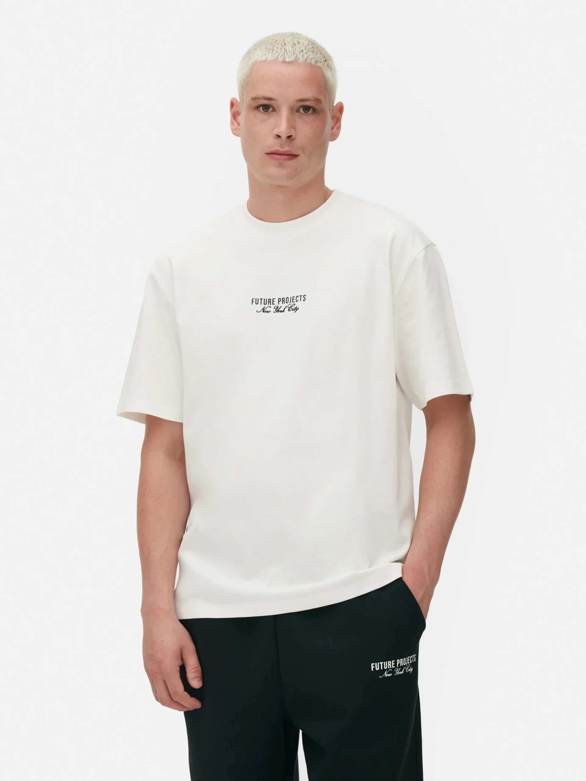 Hombre Primark Tops Y Camisetas|Camiseta Bordada De Future Projects