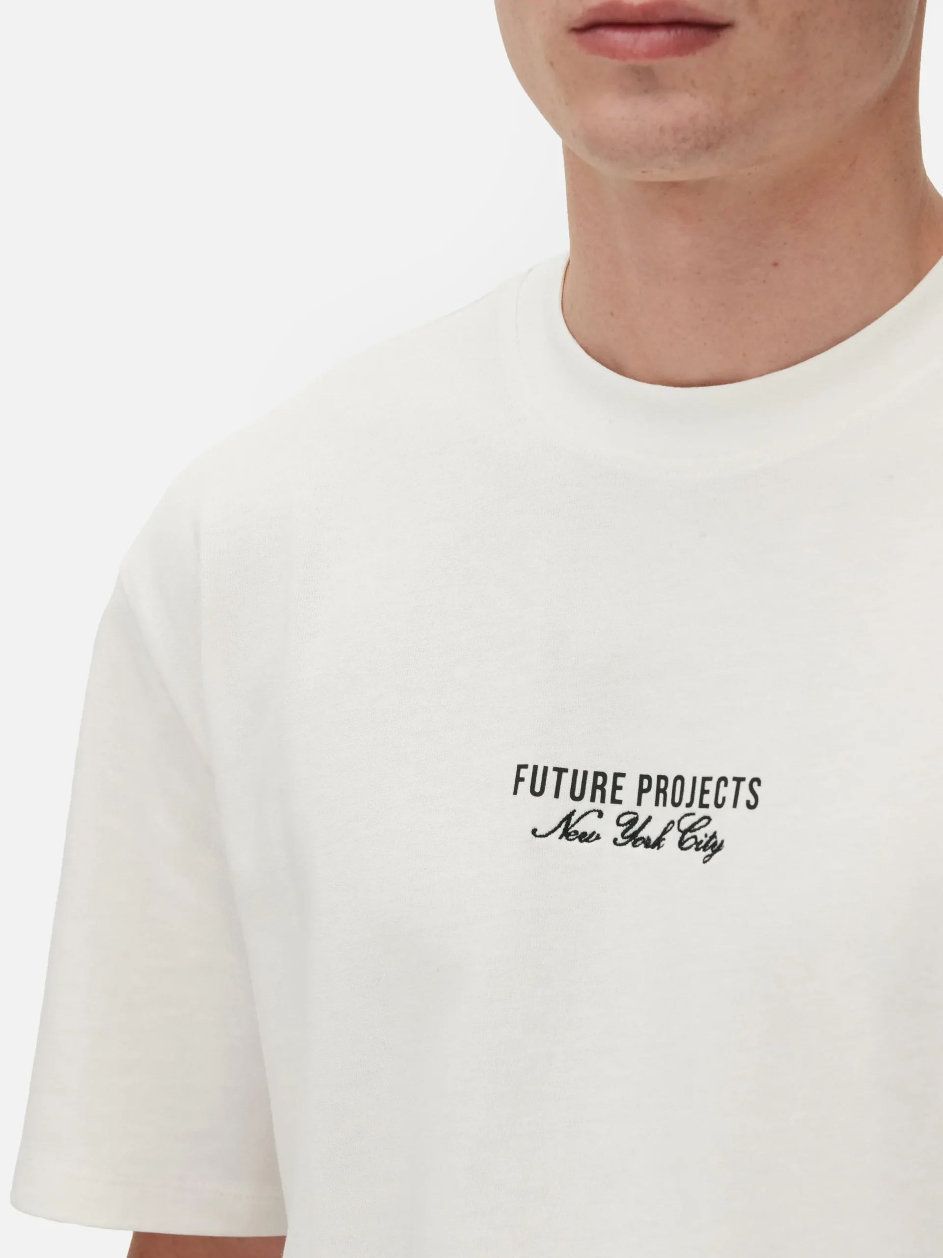 Hombre Primark Tops Y Camisetas|Camiseta Bordada De Future Projects