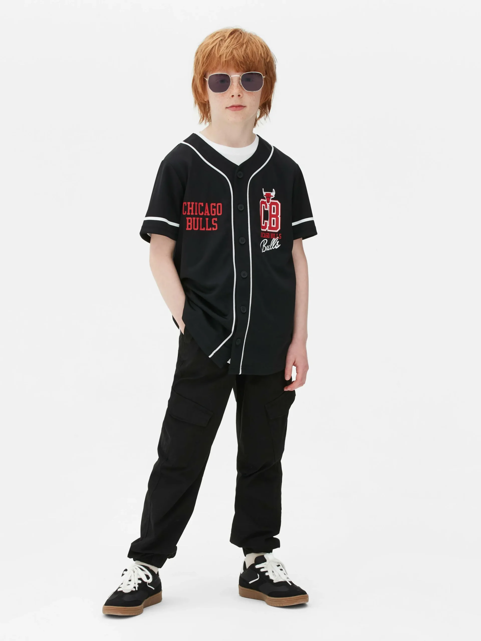 Niños Primark Tops Y Camisetas|Camiseta Con Botones De Los Chicago Bulls De La NBA