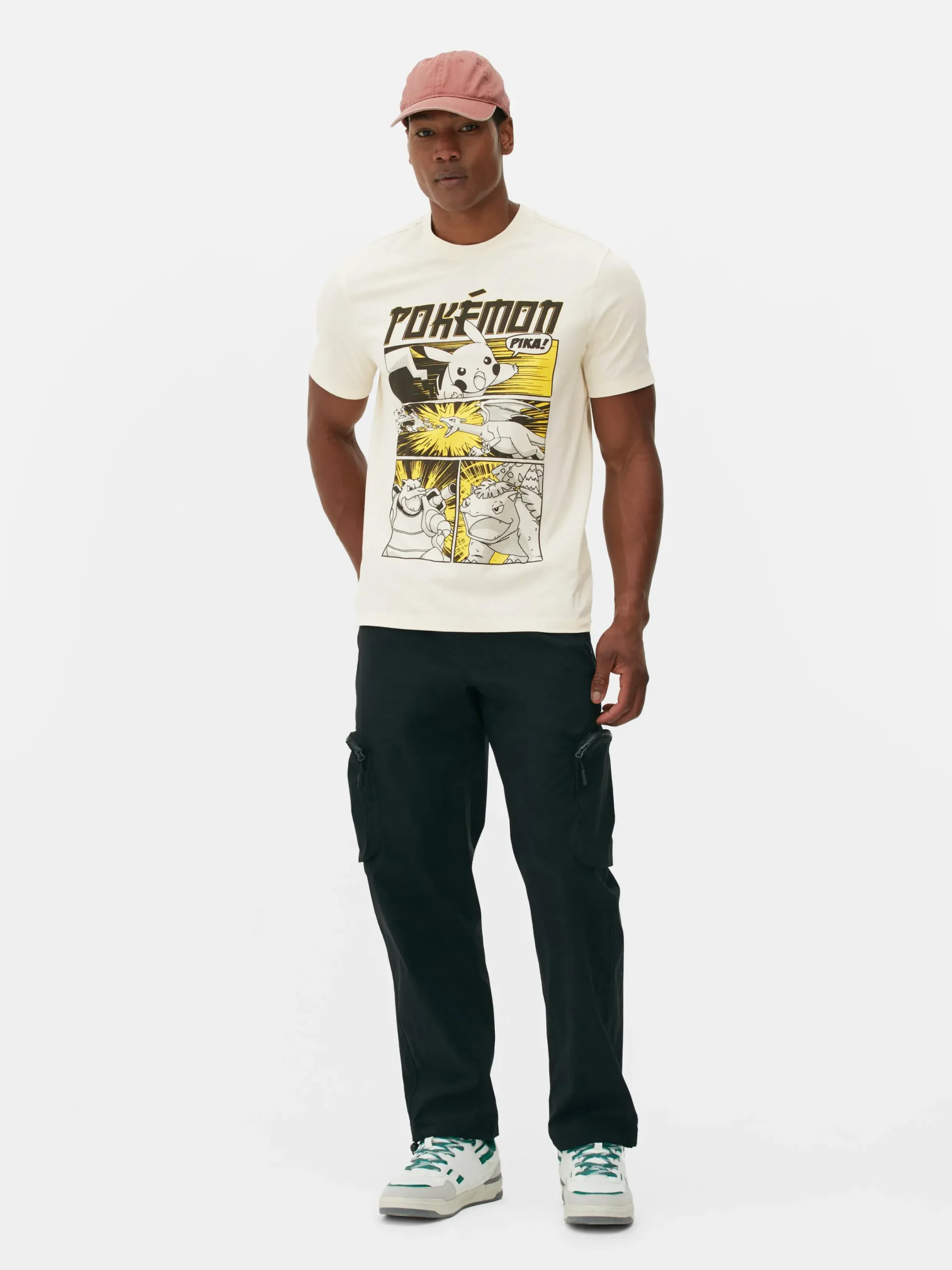 Hombre Primark Tops Y Camisetas|Camiseta Con Cómic De Pokémon