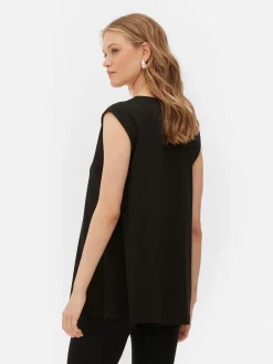 Mujer Primark Tops Y Camisetas|Camiseta Con Cuello De Pico Sin Mangas