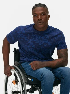 Hombre Primark Tops Y Camisetas|Camiseta Con Cuello Redondo Y árboles Japoneses