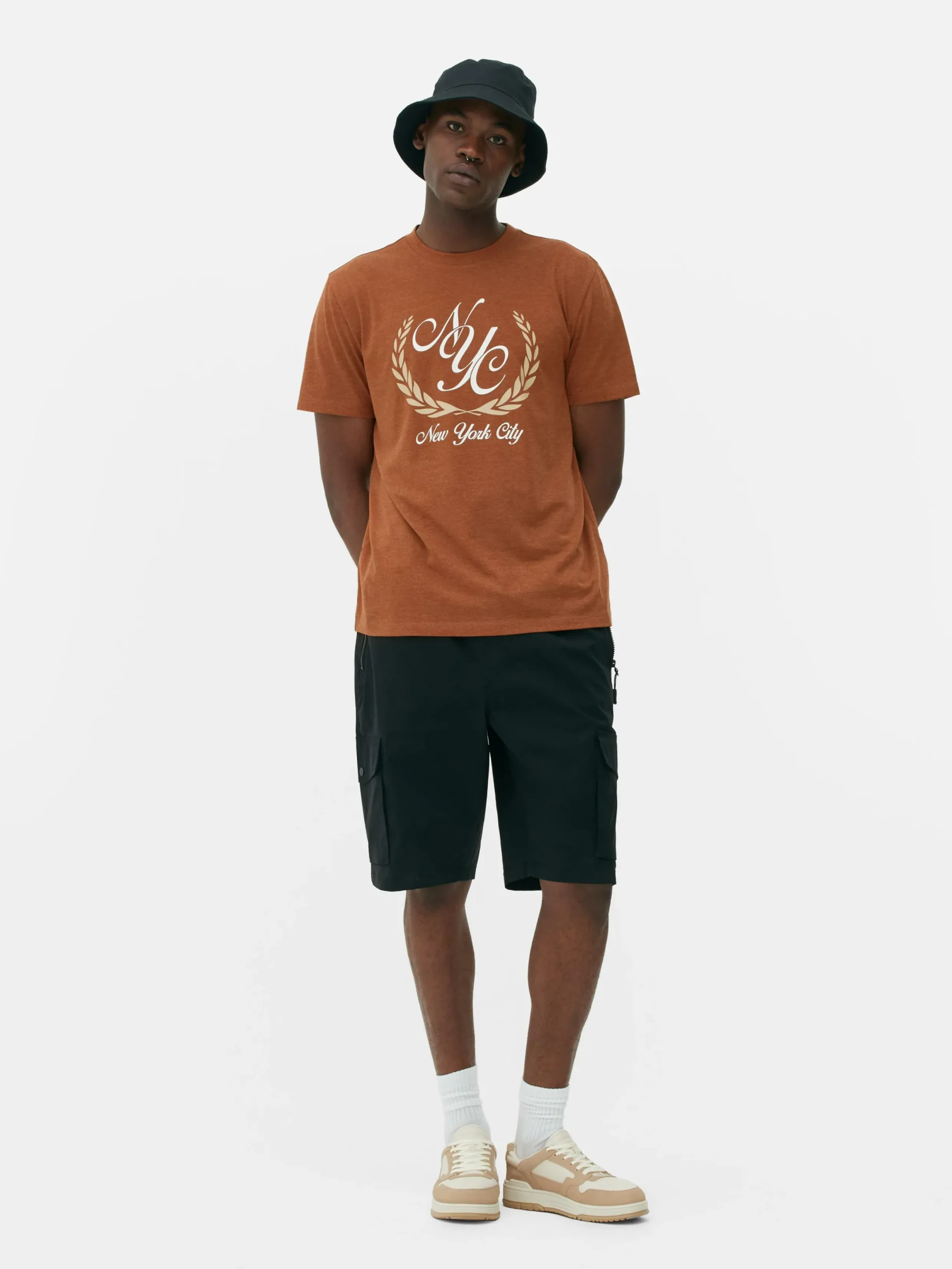 Hombre Primark Tops Y Camisetas|Camiseta Con Escudo De «New York City»