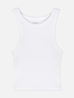 Mujer Primark Tops Y Camisetas|Camiseta Con Espalda De Nadadora Acanalada