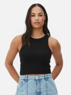 Mujer Primark Tops Y Camisetas|Camiseta Con Espalda De Nadadora Acanalada