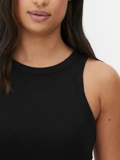 Mujer Primark Tops Y Camisetas|Camiseta Con Espalda De Nadadora Acanalada