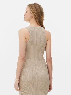 Mujer Primark Tops Y Camisetas|Camiseta Con Espalda De Nadadora Acanalada