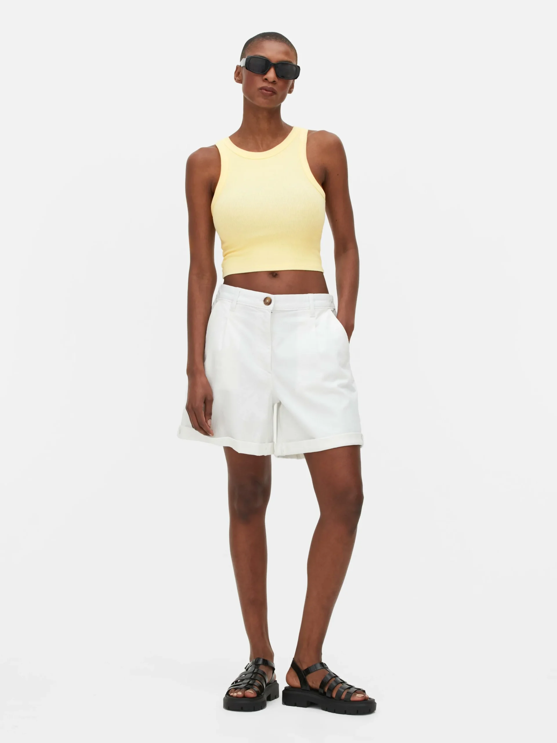 Mujer Primark Tops Y Camisetas|Camiseta Con Espalda De Nadadora Acanalada