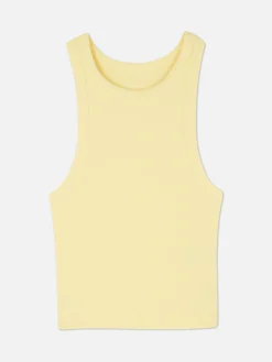 Mujer Primark Tops Y Camisetas|Camiseta Con Espalda De Nadadora Acanalada