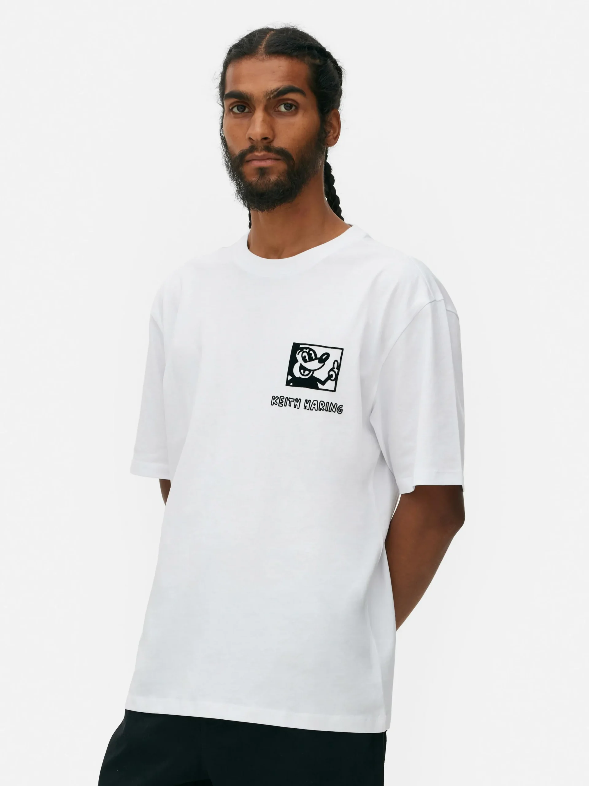 Hombre Primark Camisetas Y Sudaderas Con Estampado Gráfico|Tops Y Camisetas|Camiseta Con Estampado De Disney X Keith Haring