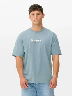 Hombre Primark Tops Y Camisetas|Camiseta Con Estampado Floral «Tokio»