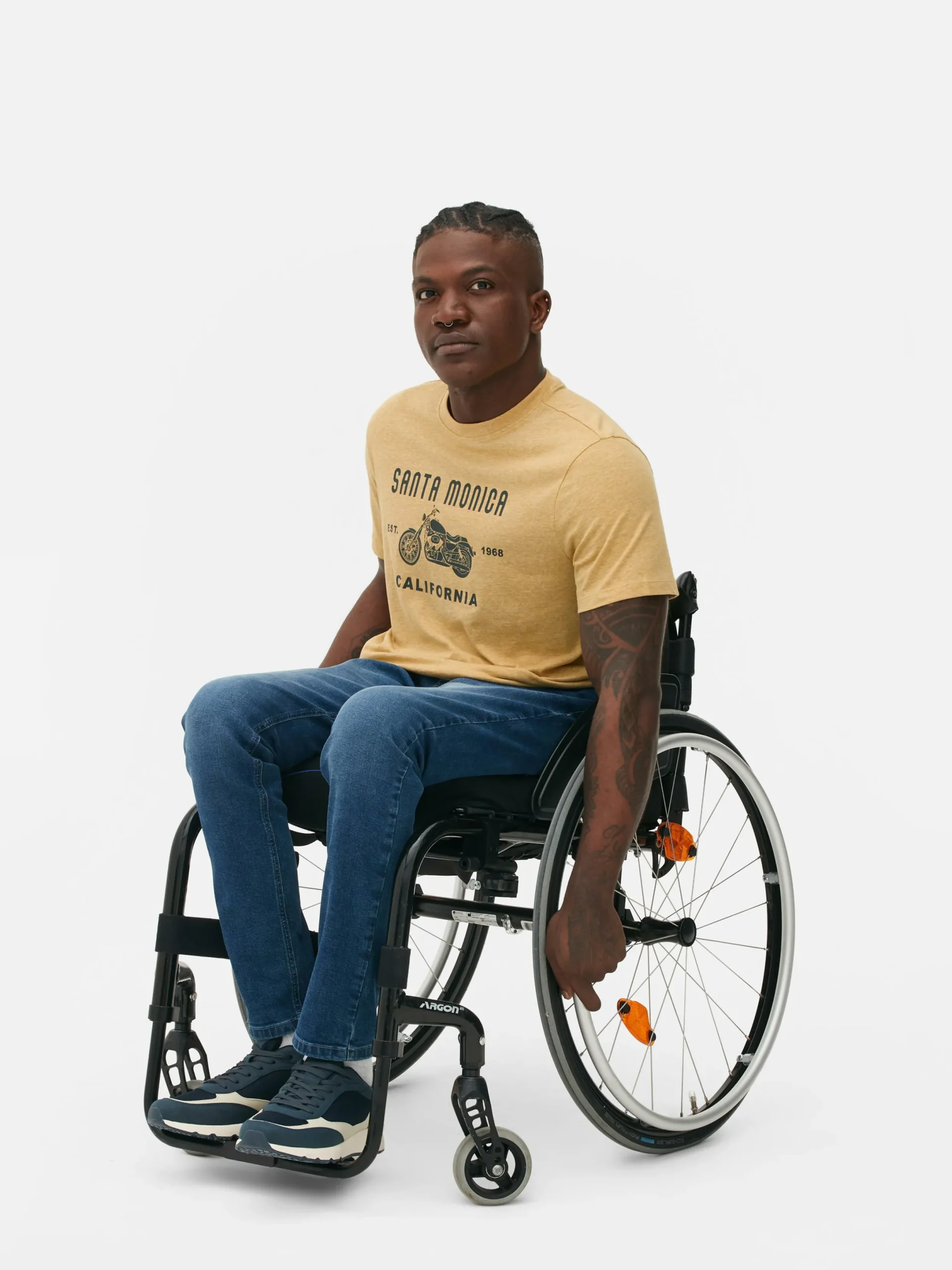 Hombre Primark Tops Y Camisetas|Camiseta Con Estampado Gráfico De «Santa Mónica»