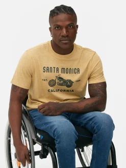 Hombre Primark Tops Y Camisetas|Camiseta Con Estampado Gráfico De «Santa Mónica»