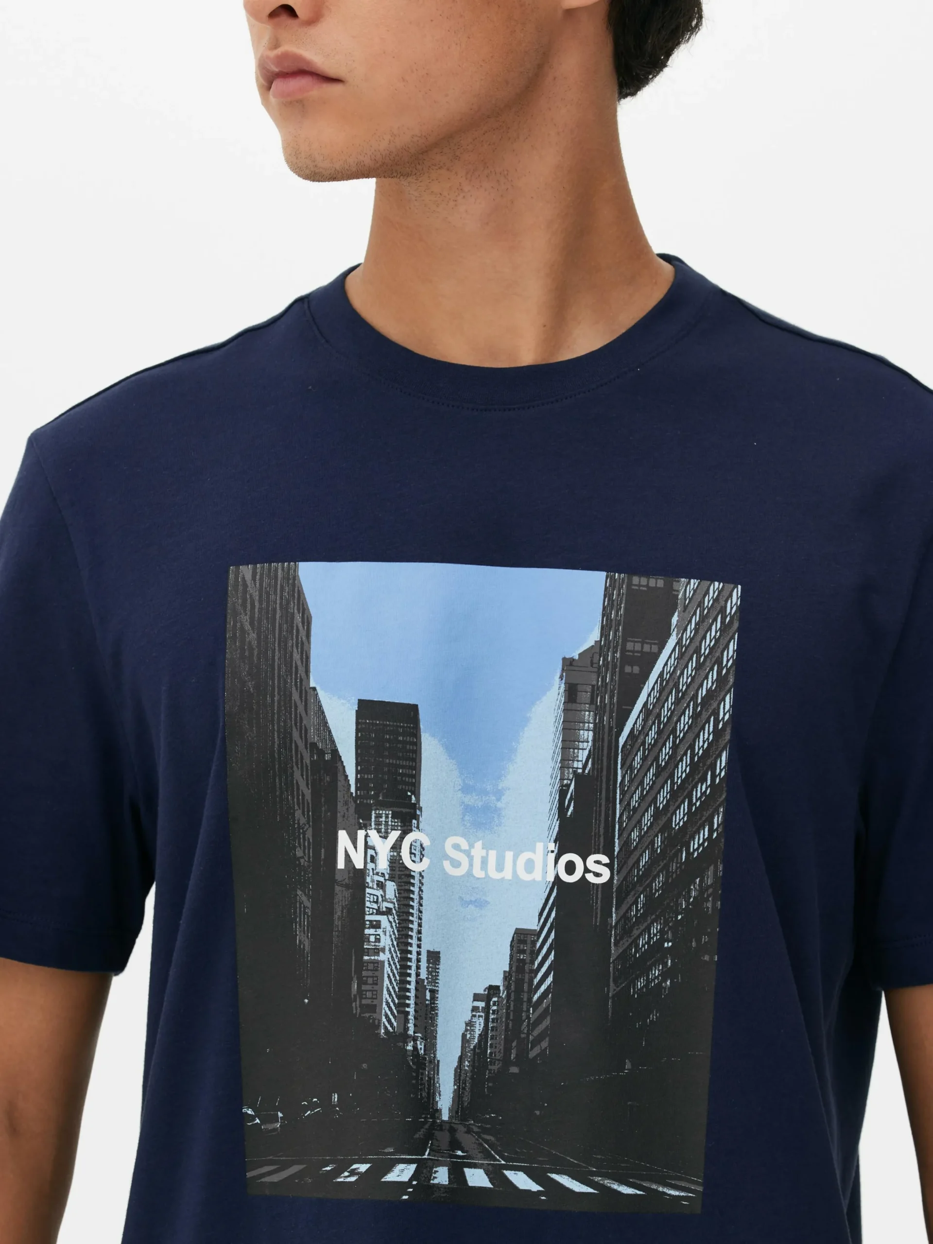 Hombre Primark Tops Y Camisetas|Camiseta Con Estampado Gráfico «NYC Studios»