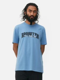 Hombre Primark Tops Y Camisetas|Camiseta Con Estampado Gráfico De «Brooklyn»