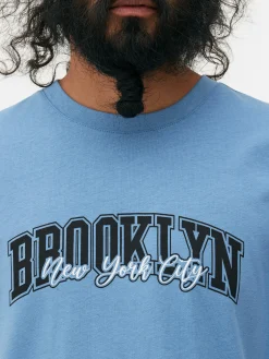 Hombre Primark Tops Y Camisetas|Camiseta Con Estampado Gráfico De «Brooklyn»