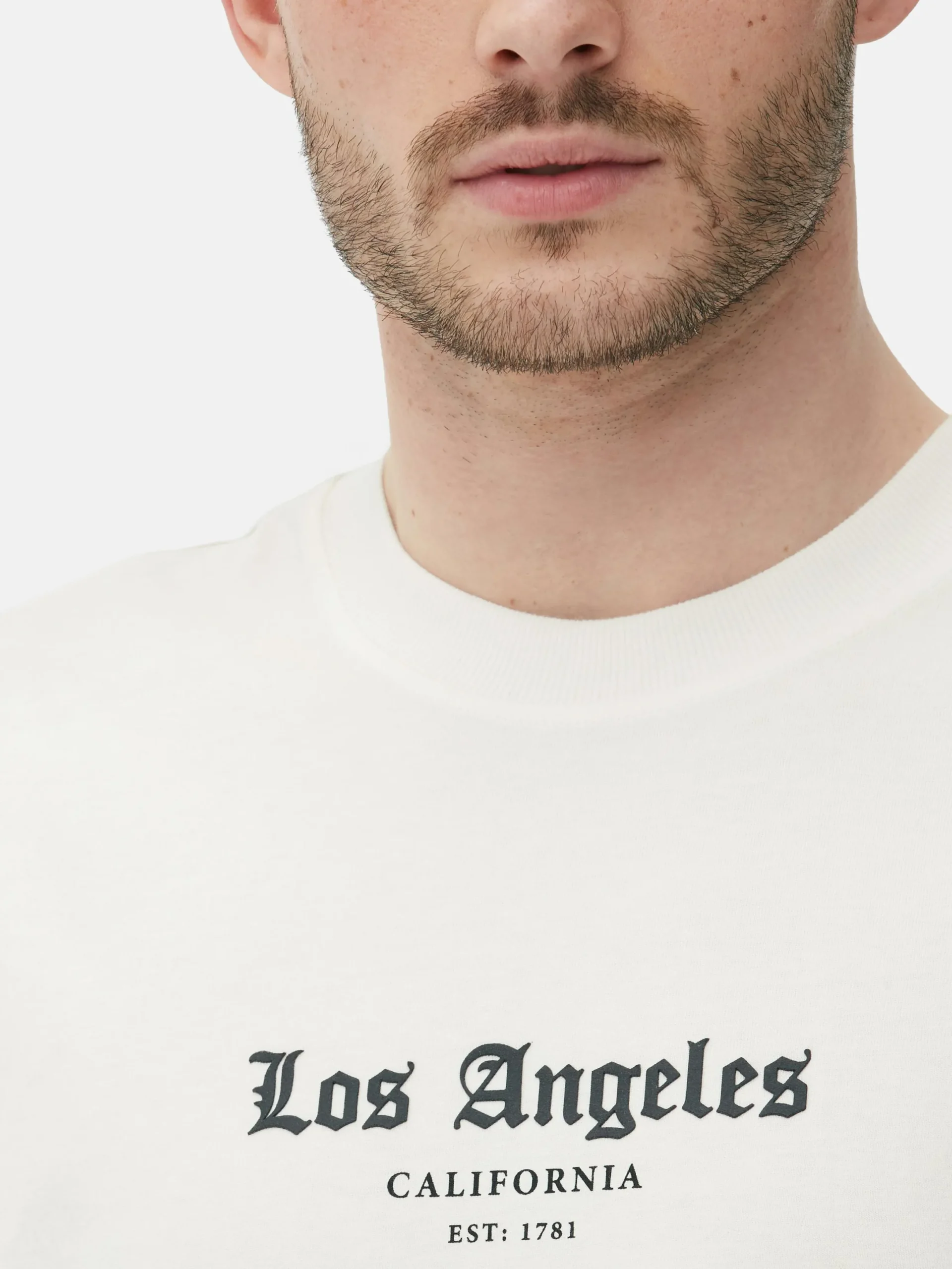 Hombre Primark Tops Y Camisetas|Camiseta Con Estampado «Los Angeles Statue»