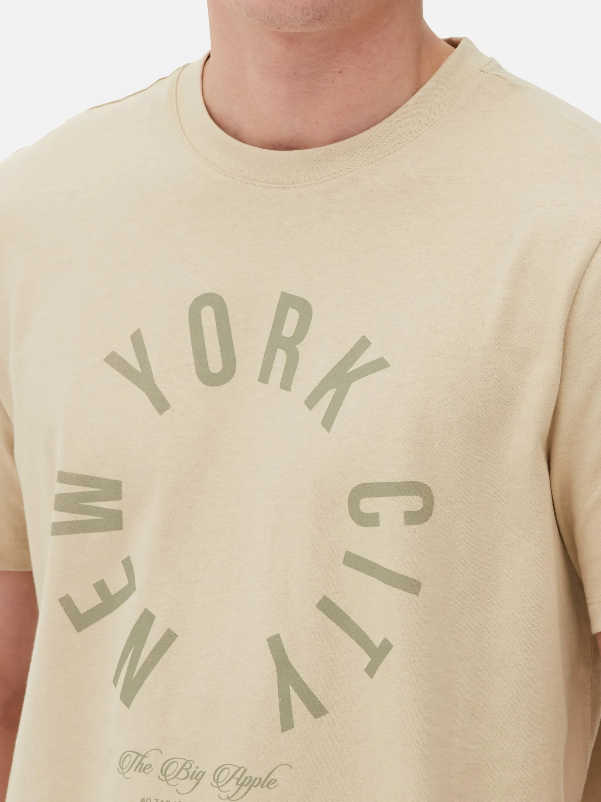 Hombre Primark Tops Y Camisetas|Camiseta Con Estampado «New York City»