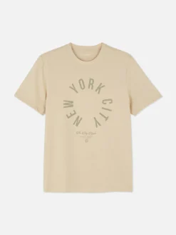 Hombre Primark Tops Y Camisetas|Camiseta Con Estampado «New York City»