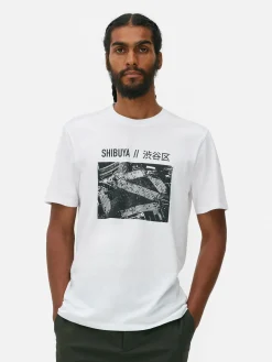 Hombre Primark Tops Y Camisetas|Camiseta Con Foto Del Cruce De Shibuya En Japón