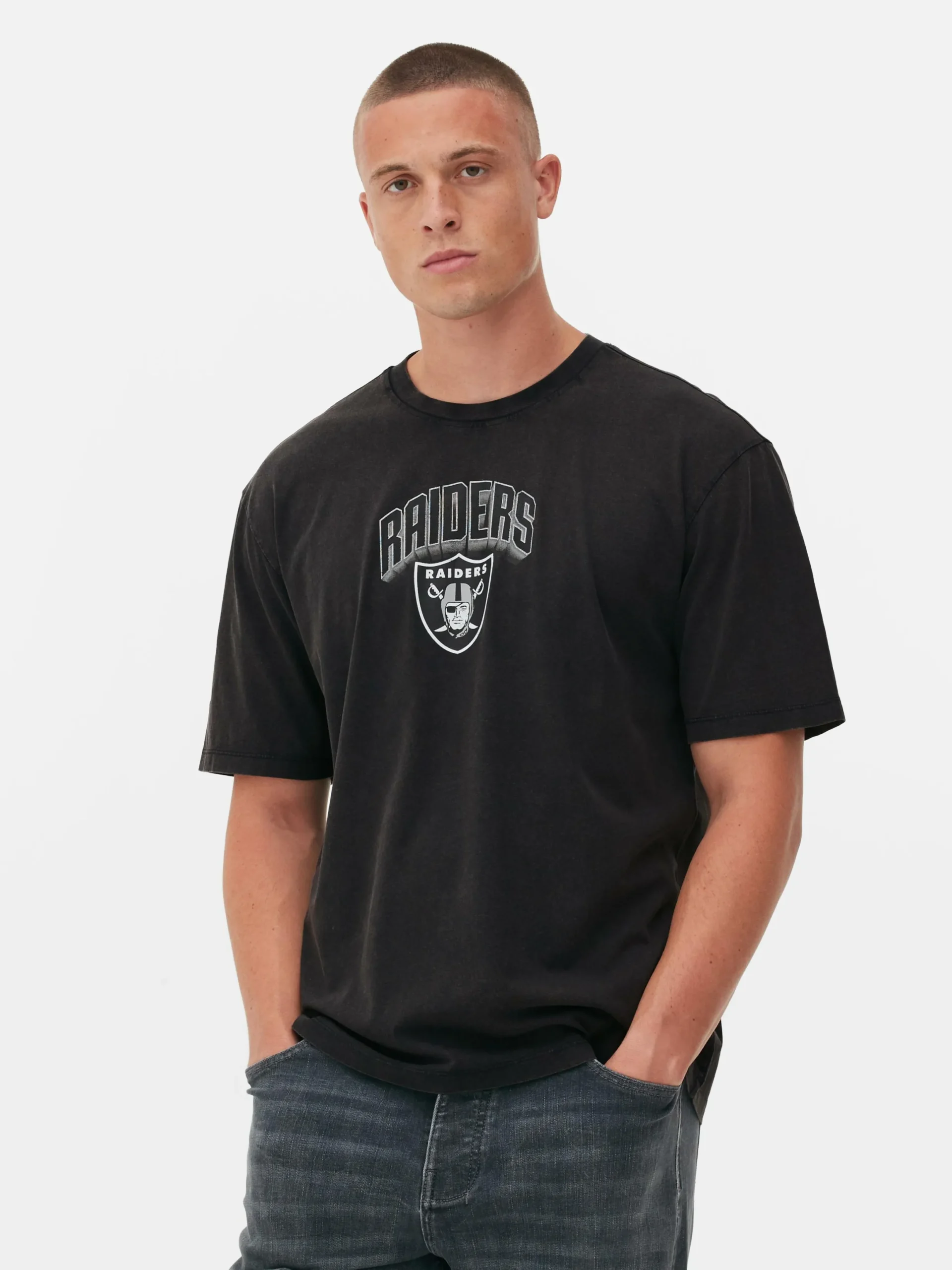 Hombre Primark Camisetas Y Sudaderas Con Estampado Gráfico|Tops Y Camisetas|Camiseta Con Gráfico De Las Vegas Raiders De La NFL