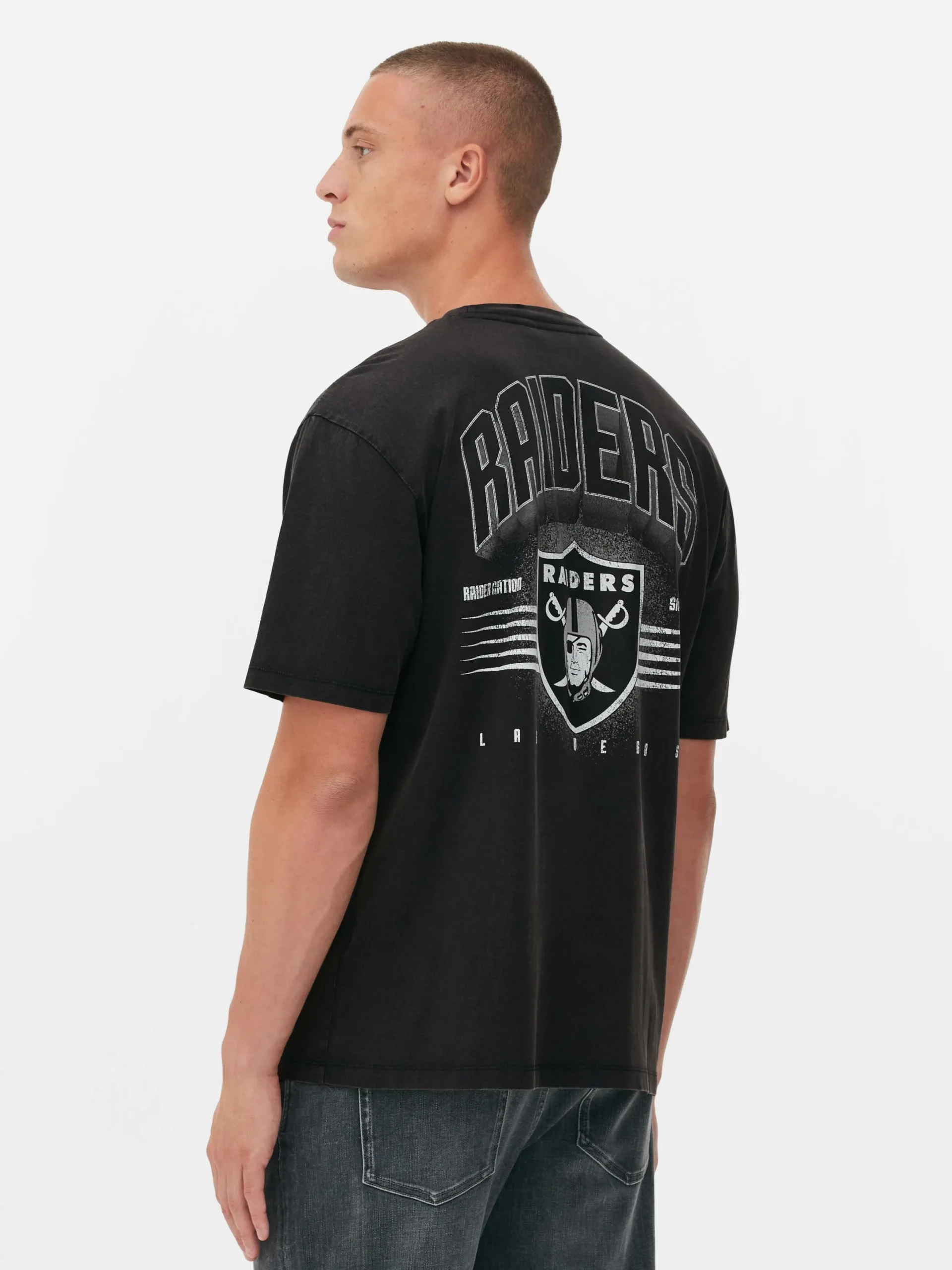 Hombre Primark Camisetas Y Sudaderas Con Estampado Gráfico|Tops Y Camisetas|Camiseta Con Gráfico De Las Vegas Raiders De La NFL
