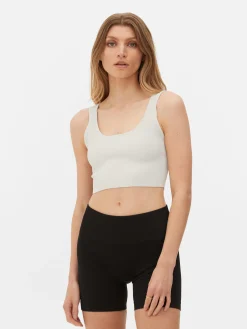 Mujer Primark Tops Y Camisetas|Camiseta Corta Acanalada