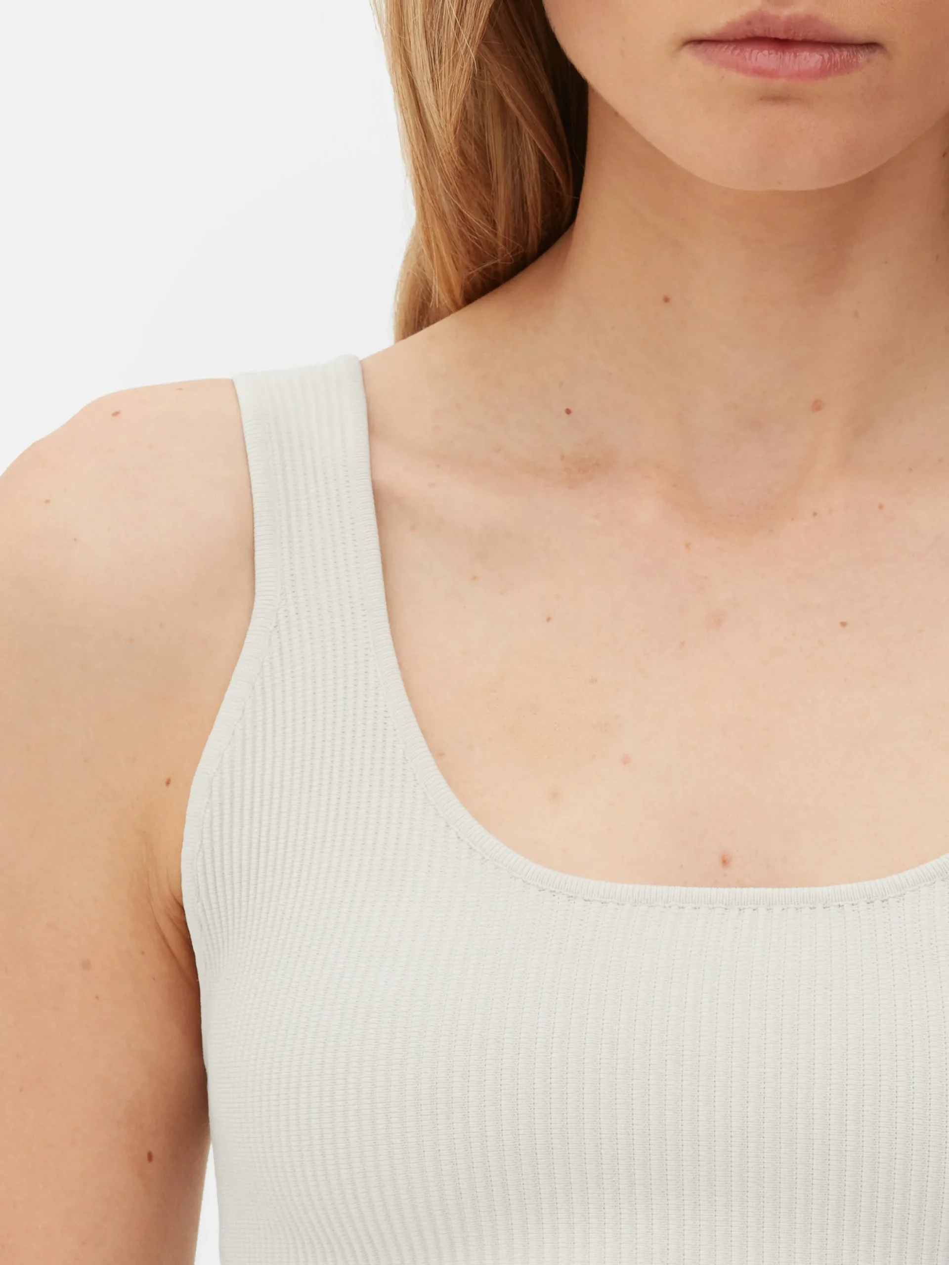 Mujer Primark Tops Y Camisetas|Camiseta Corta Acanalada