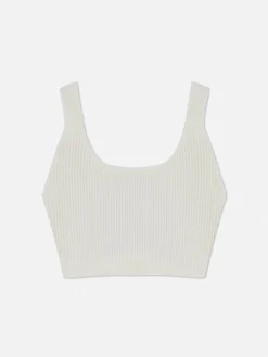 Mujer Primark Tops Y Camisetas|Camiseta Corta Acanalada