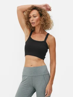 Mujer Primark Tops Y Camisetas|Camiseta Corta Acanalada Con Textura