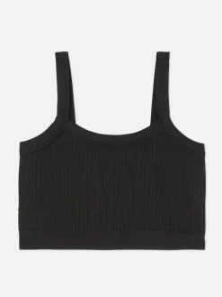 Mujer Primark Tops Y Camisetas|Camiseta Corta Acanalada Con Textura