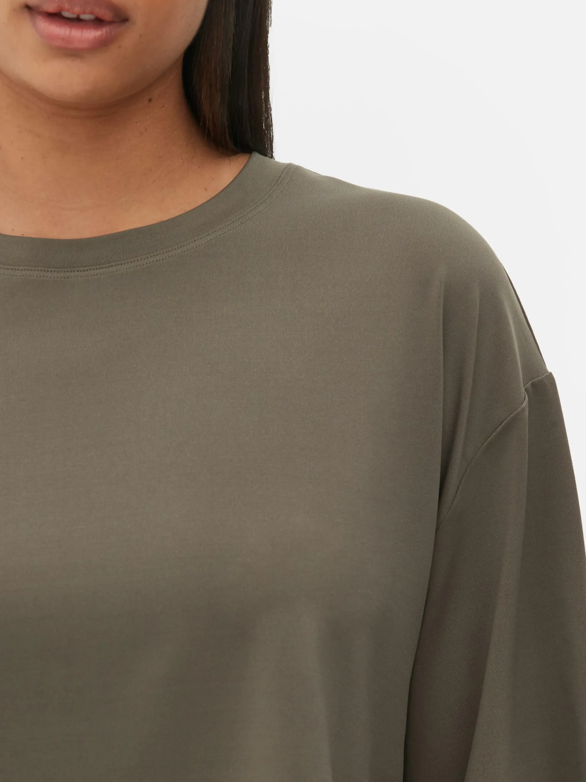 Mujer Primark Tops Y Camisetas|Camiseta Corta De Corte Cuadrado Combinable