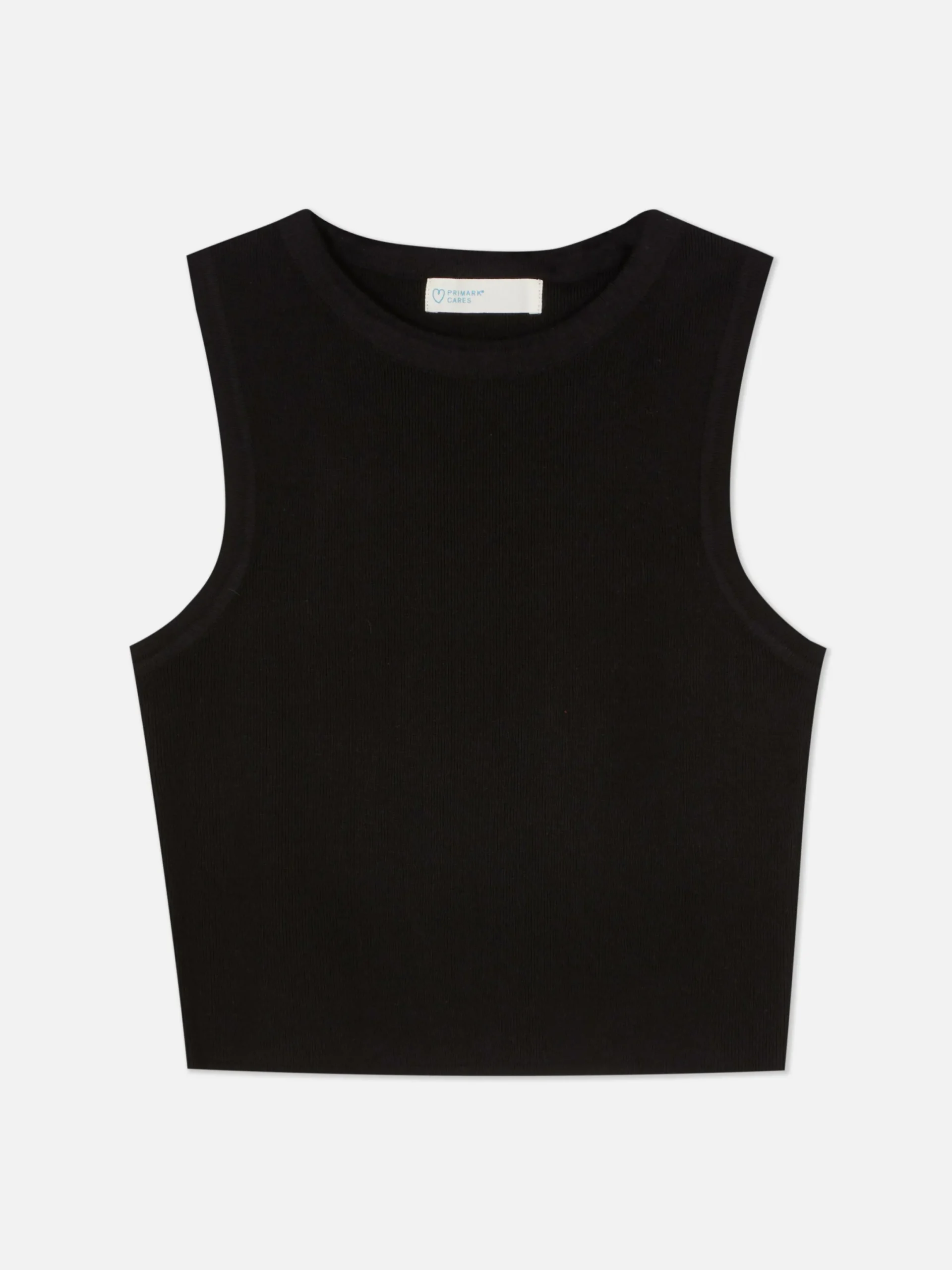 Mujer Primark Tops Y Camisetas|Camiseta Corta De Punto Sin Mangas De Cuello Redondo