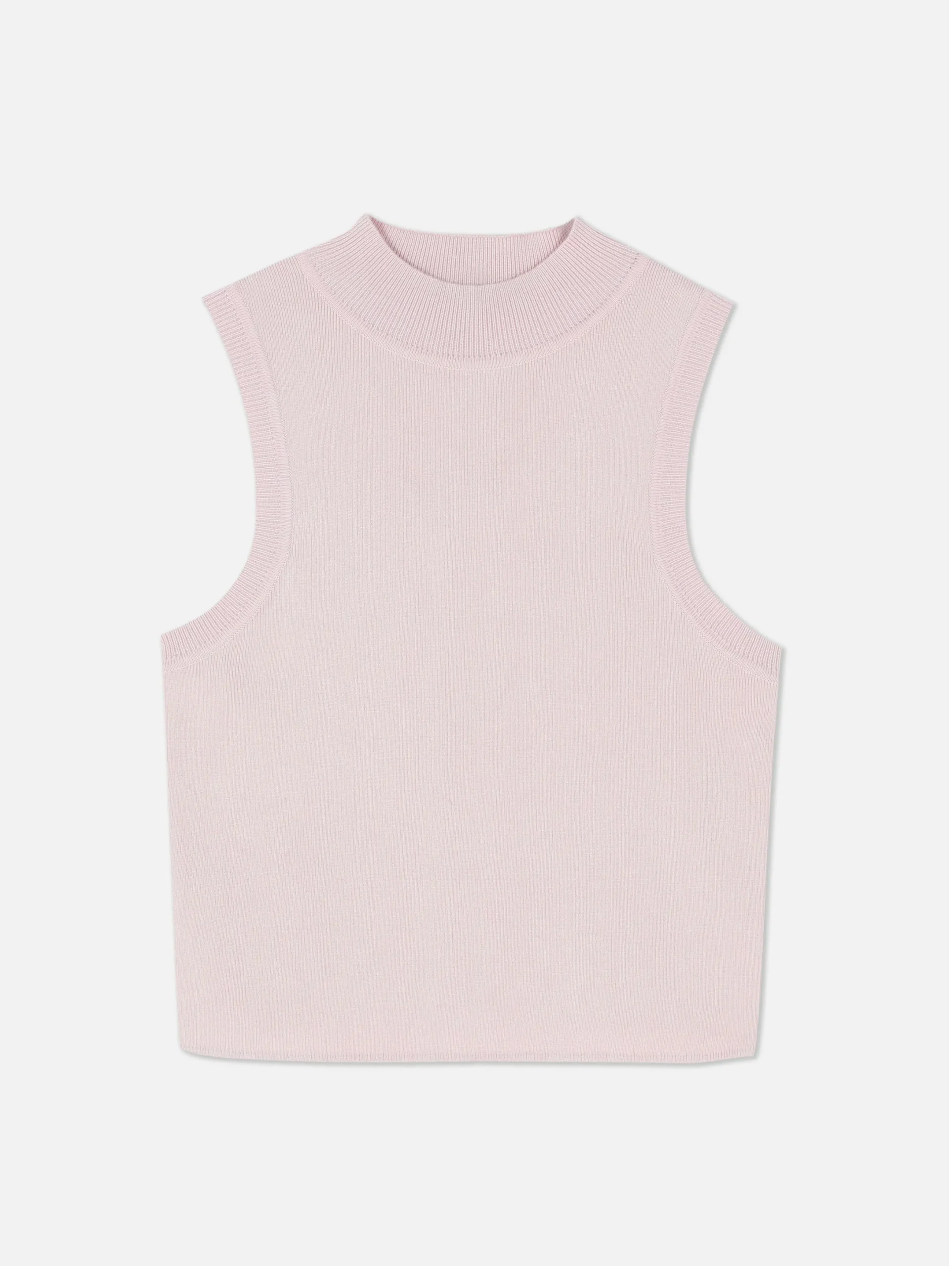 Mujer Primark Tops Y Camisetas|Camiseta Corta Sin Mangas De Cuello Alto