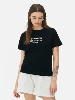 Mujer Primark Tops Y Camisetas|Camiseta De Algodón Con Estampado Gráfico