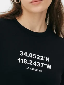 Mujer Primark Tops Y Camisetas|Camiseta De Algodón Con Estampado Gráfico