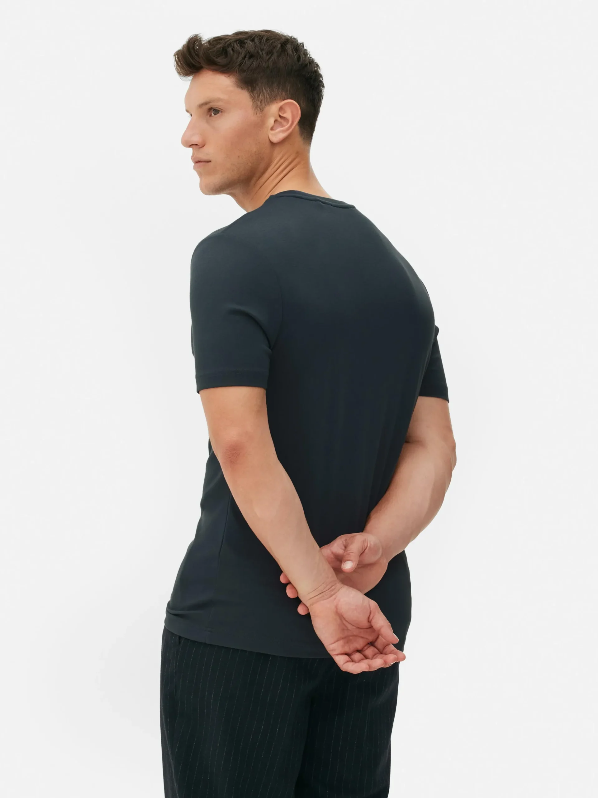 Hombre Primark Tops Y Camisetas|Camiseta De Corte Entallado De Kem