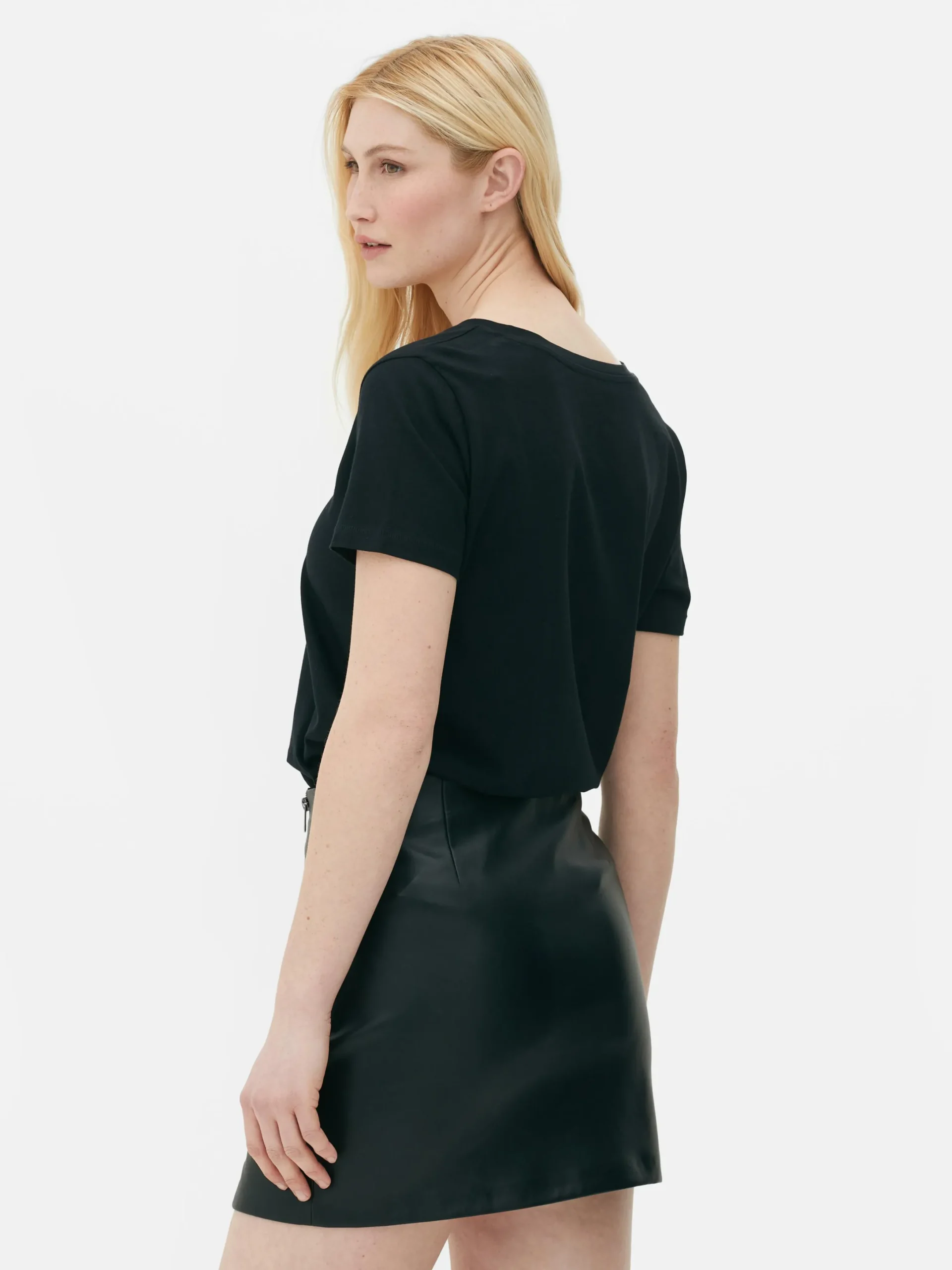 Mujer Primark Tops Y Camisetas|Camiseta De Corte Recto Con Cuello De Pico